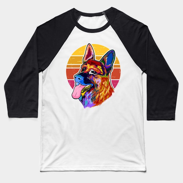 german shepherd Baseball T-Shirt by Jandjprints